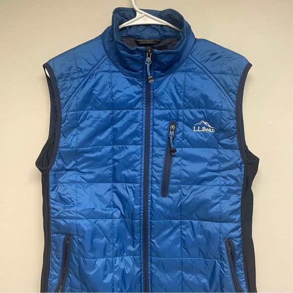 L.L. Bean Full Zip Blue Puffer Vest Size Small - Picture 4 of 6